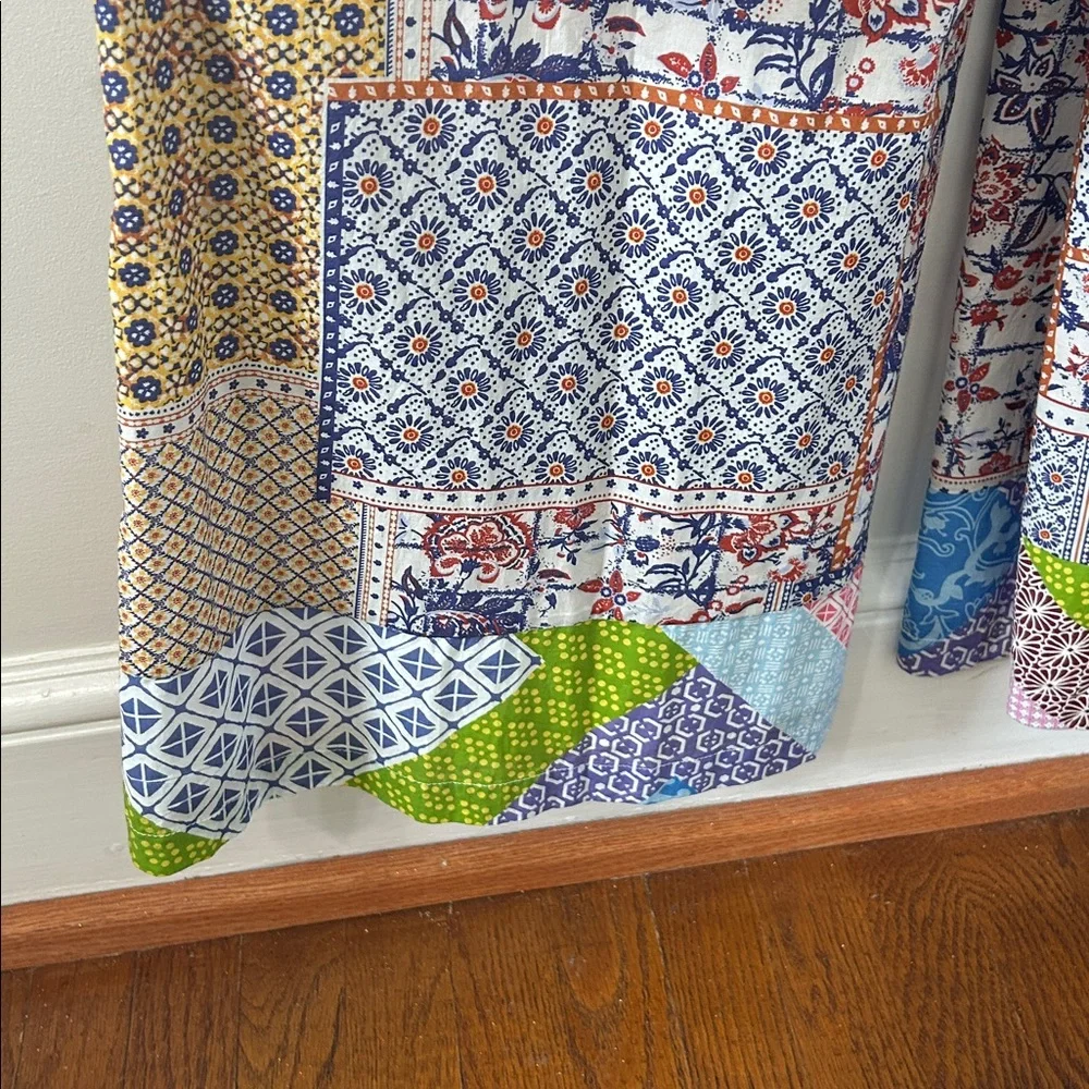 Anthropologie Letmebe Overalls Women’s Medium Patchwork Bohemian Jumper NWT - Picture 6 of 16